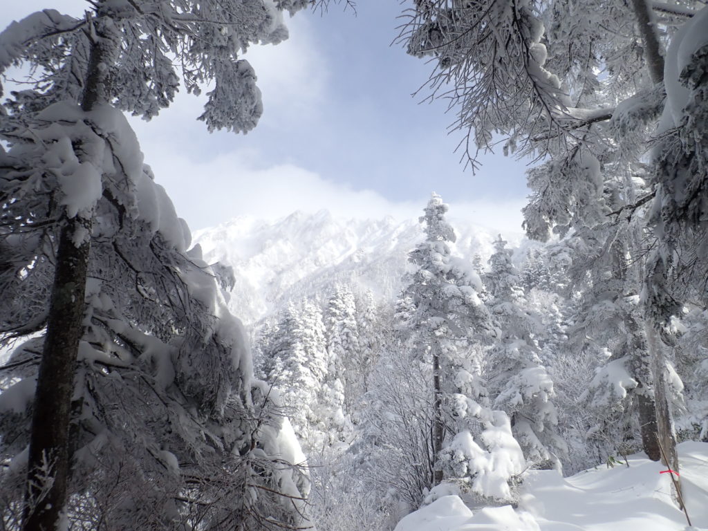 吹雪なんかに負けないぞ 西穂独標 12 19 大垣山岳協会
